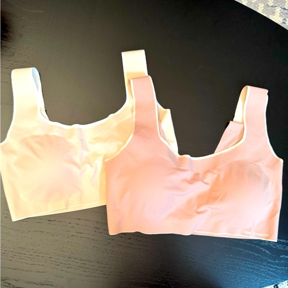 2 Vince Camuto Pink and Cream Sports Bra set - Picture 1 of 9
